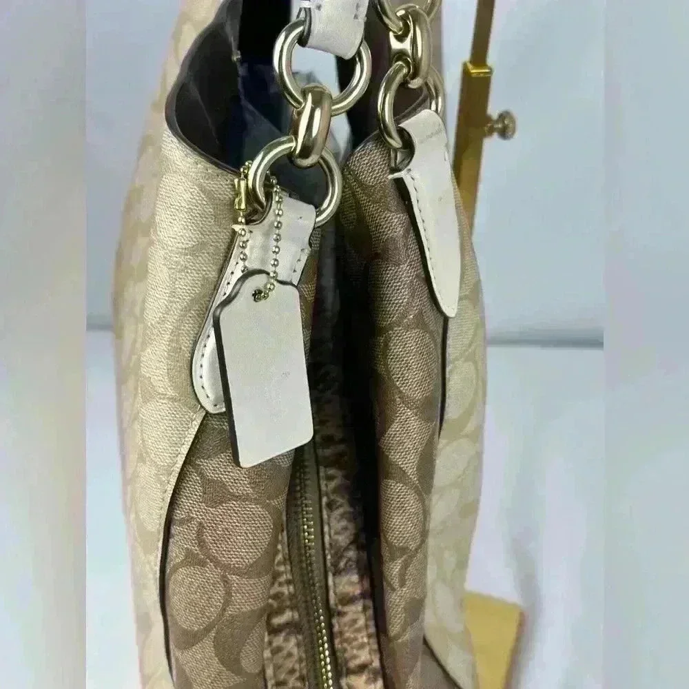 Coach Hallie Shoulder Bag In Signature Canvas